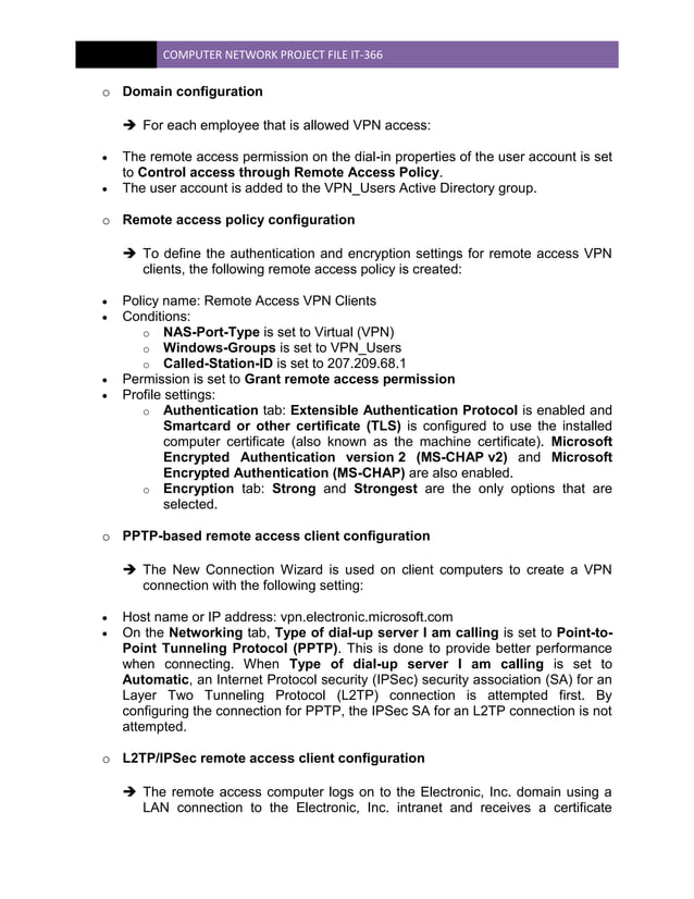 Computer network Report
