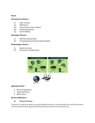 Data Sharing Router Computing Computer network(Topic) | DOCX
