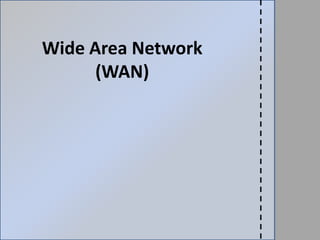 Wide Area Network
(WAN)
 