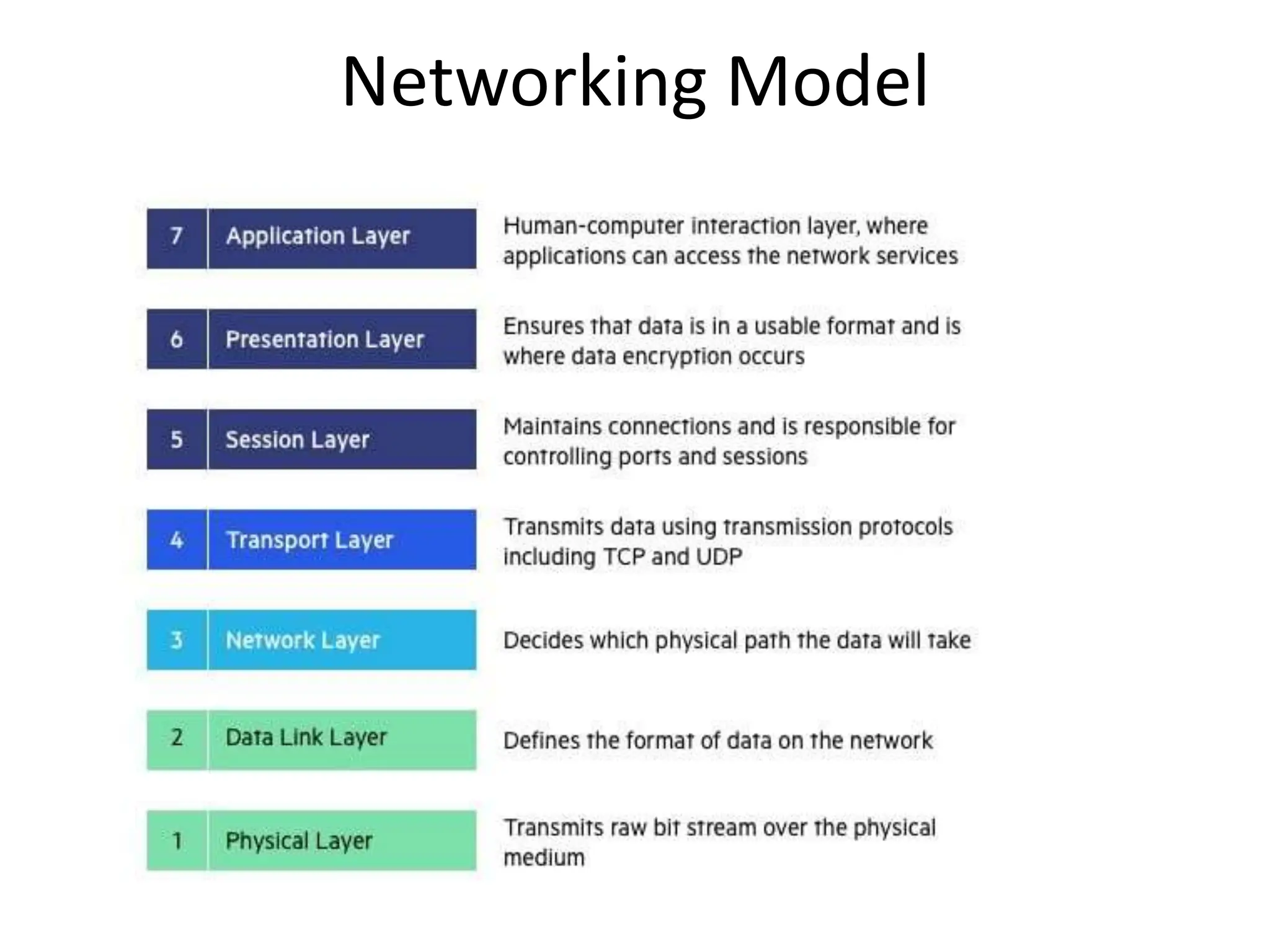 Networking Model
 