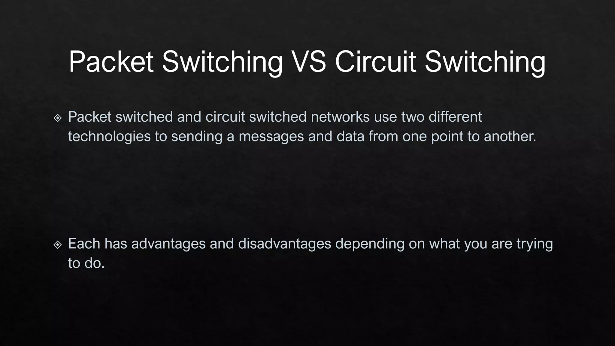 Computer networking circuit switching vs packet switching | PDF