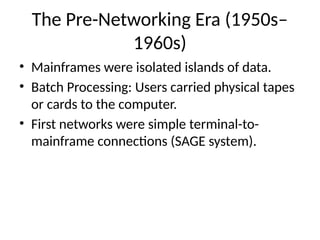 Computer Networking History. How computer network engineering field has ...