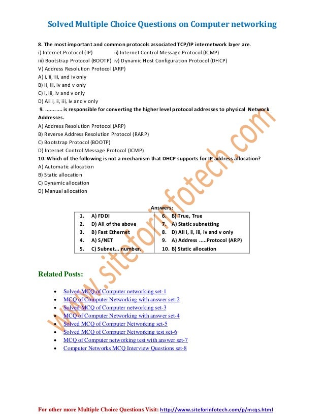 computer networking objective questions and answers in hindi