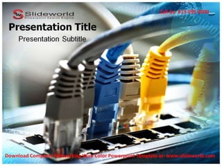 Computer networking wire color powerpoint templates