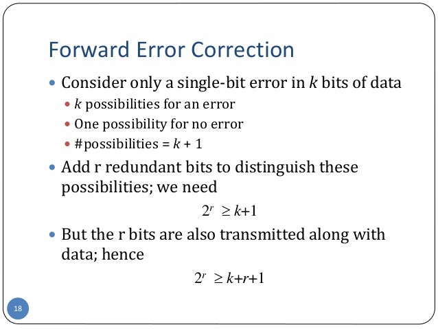 Computer Networks - Error Detection & Error Correction