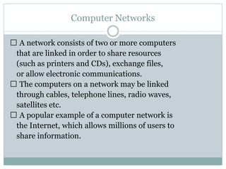 Computer networks | PPT