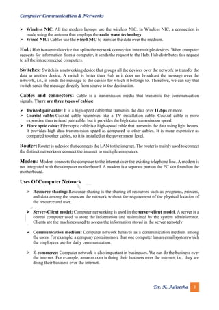 Computer Networks Notes by -Dr. K. Adisesha | PDF