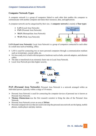 Computer Networks Notes by -Dr. K. Adisesha | PDF