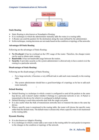 Computer Networks Notes by -Dr. K. Adisesha | PDF