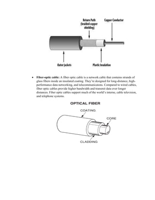 Copper Fiber Cable Worksheet.pdf Computer networks | PDF