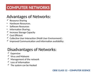 COMPUTER NETWORKS - TYPES OF NETWORK & TOPOLOGIES | PPTX
