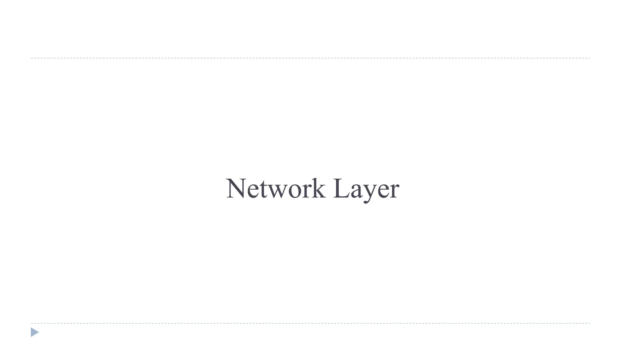 Network Layer 
 