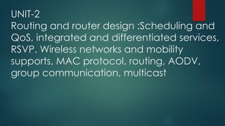 advance os for computer science unit 2 format | PPTX
