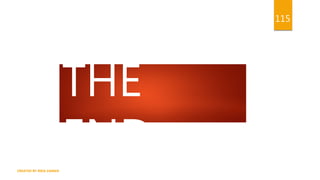 CREATED BY RIDA ZAMAN
115
THE
END
 