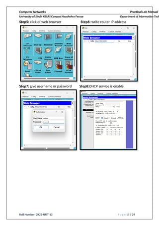computer networks lab using cisco packet tracer | DOCX