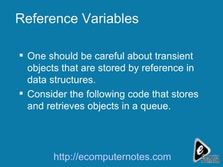 Computer notes - Reference Variables –II | PPT