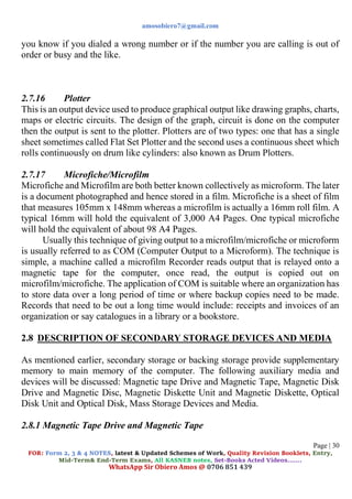 computer studies complete notes form 1. pdf | PDF