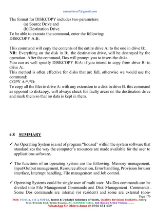 computer studies complete notes form 1. pdf | PDF