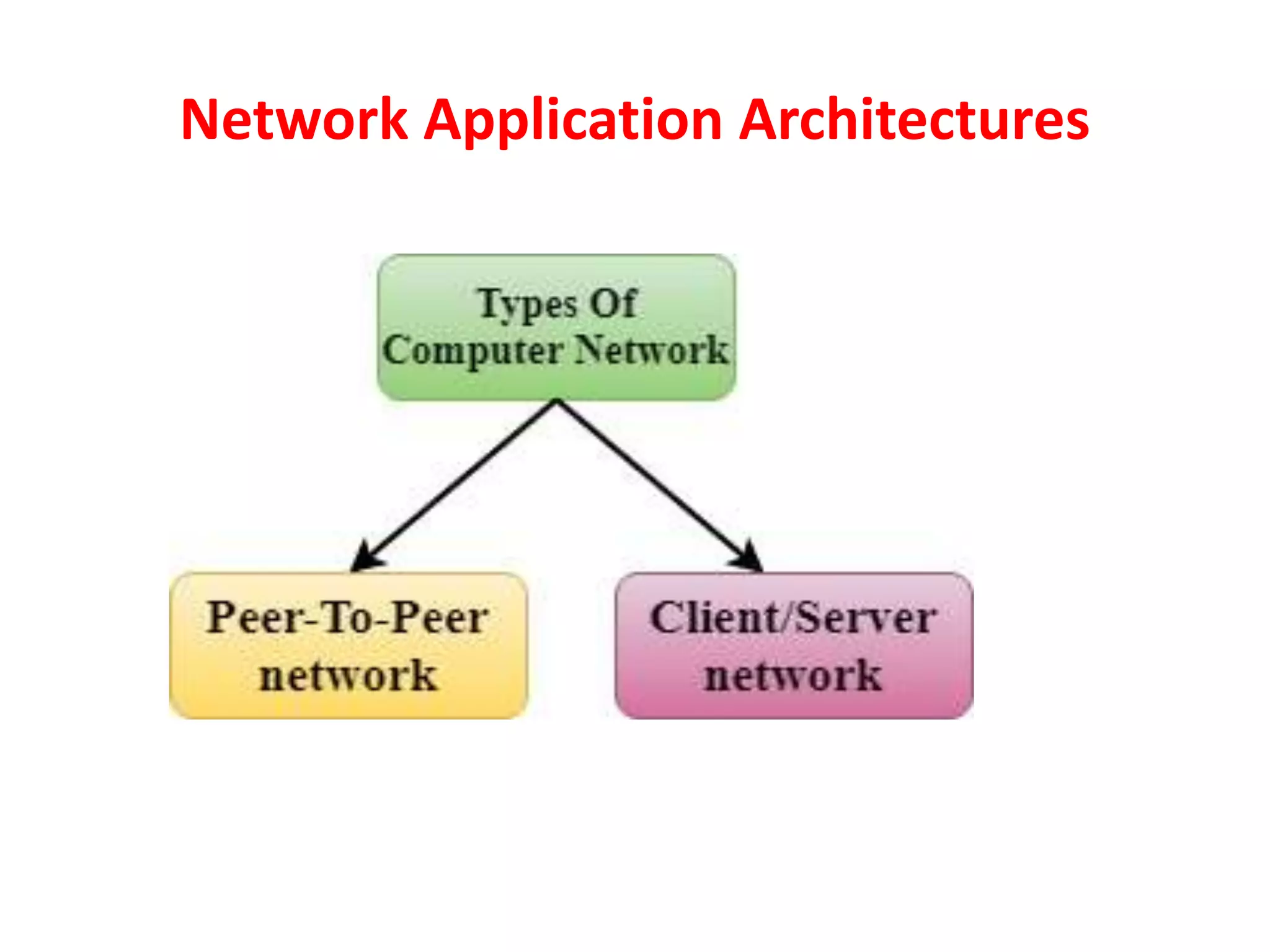 Network Application Architectures
 