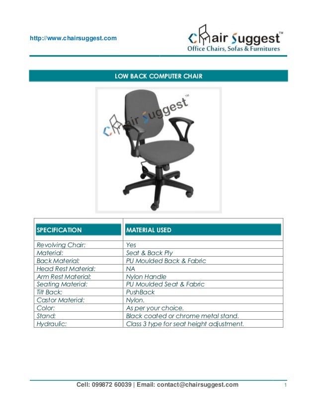 computer office chairs manufacturing repairing of all type of offic