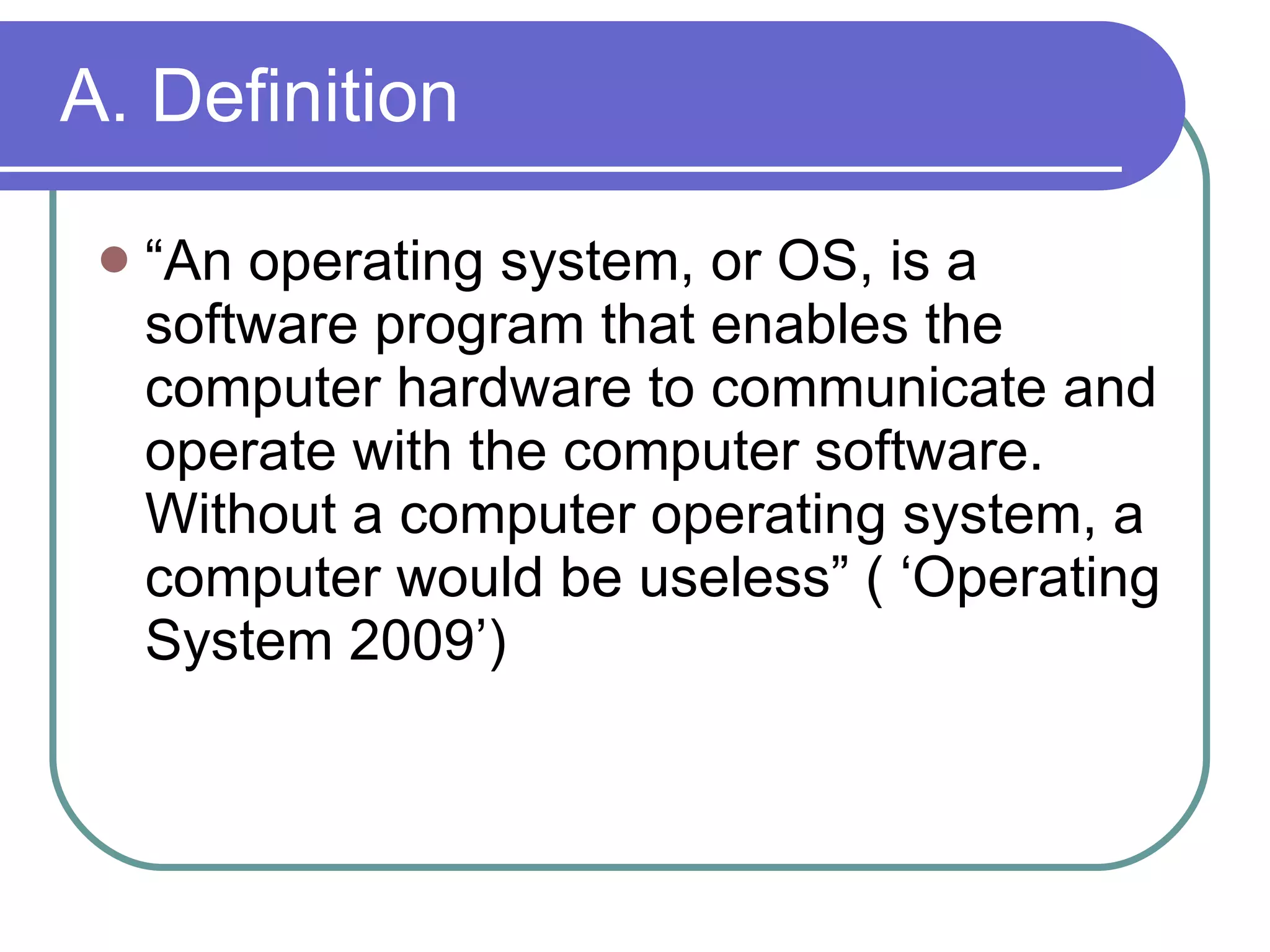 Computer Operating Systems | PPT