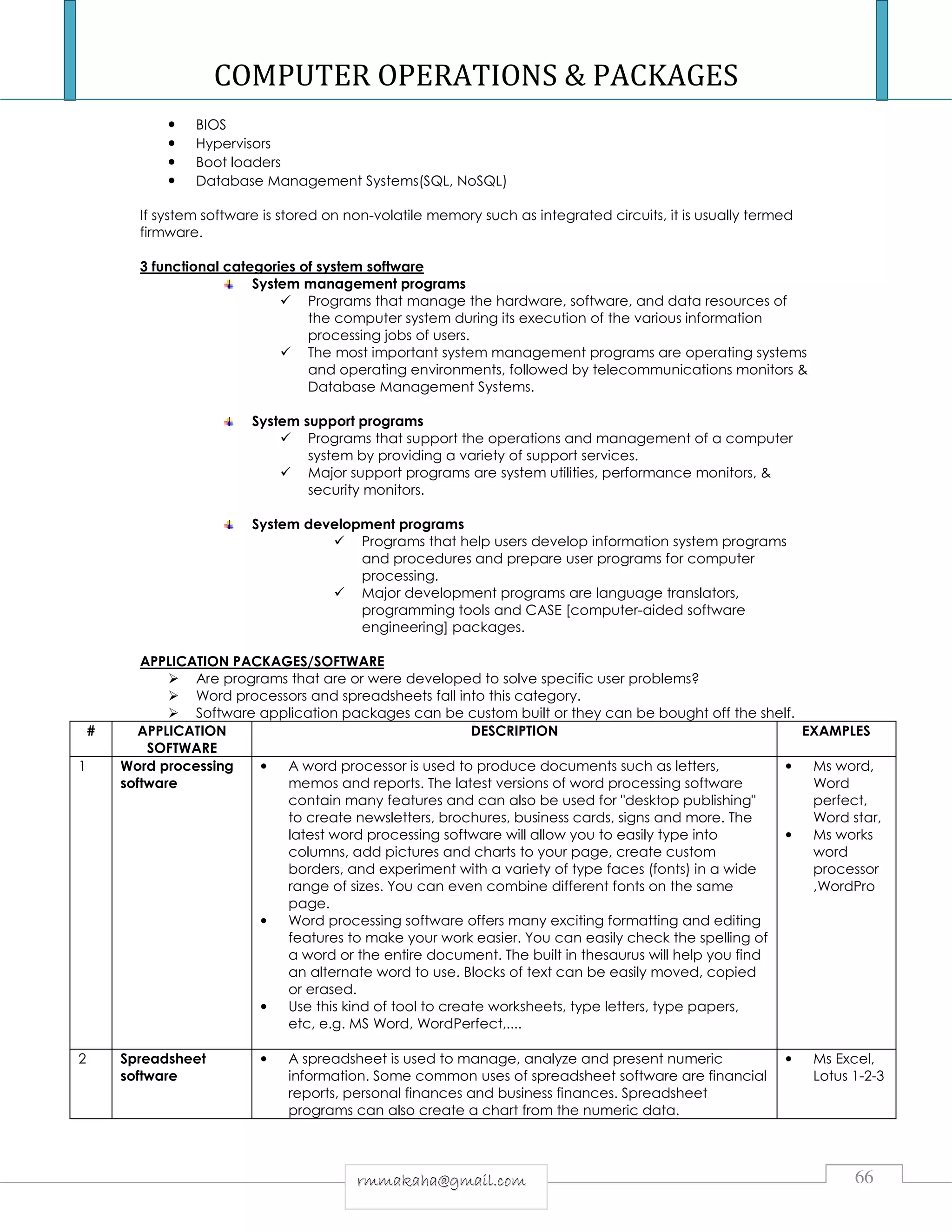 Common Uses Of Spreadsheet Software Common Uses Of Spreadsheet Software