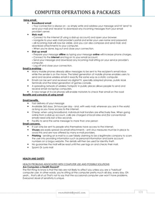 COMPUTER OPERATIONS & PACKAGES NOTES & INTRODUCTION TO COMPUTERS | PDF