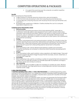 COMPUTER OPERATIONS & PACKAGES NOTES & INTRODUCTION TO COMPUTERS | PDF