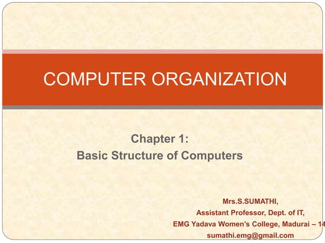 Computer organization | PPT