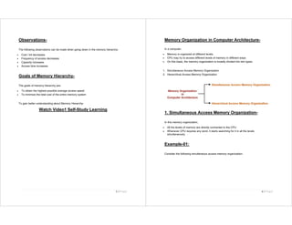 Computer Organization And Architecture Lecture Notes Manual for Student ...