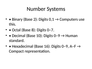 Computer Digits Computer_Organization_Lecture2 for data scinece | PPTX