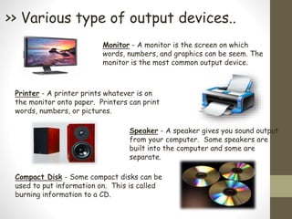 Computer output devices | PPT