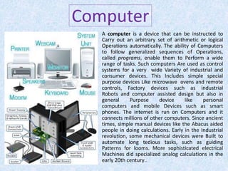 A brief basic description on Computer Parts | PPT
