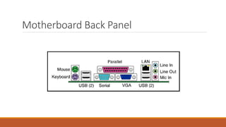 Motherboard Back Panel
 
