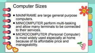 Computer Parts and Functions (Creative Tech) | PPTX