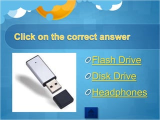 Flash Drive
Disk Drive
Headphones