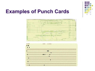 Examples of Punch Cards
 
