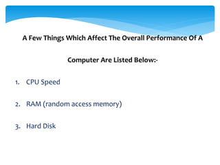 Computer performance | PPT