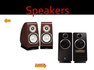 Speakers Is used to 