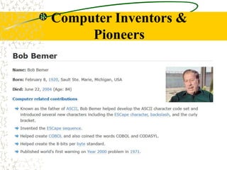 Computer Pioneers | PPT