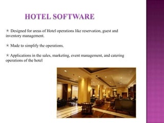 Computer application in hotel industry | PPTX