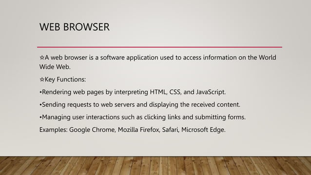 computer ppt on internet, web browser .. | PPT | Free Download
