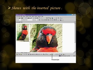 Computer ppt on inserting images and tables | PPTX