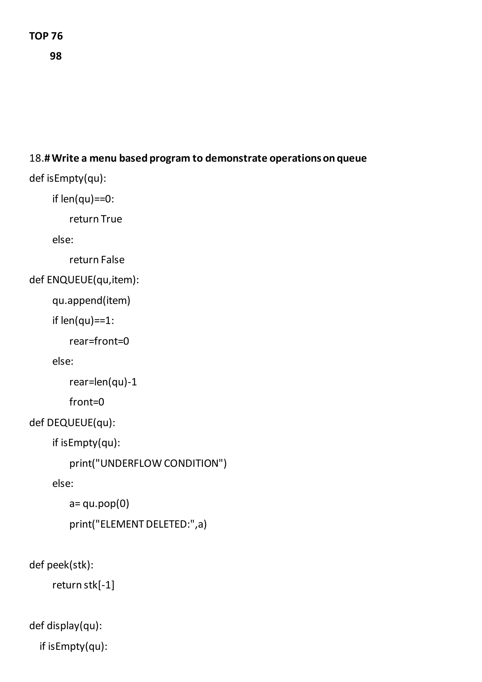 CBSE Class 12 Computer practical Python Programs and MYSQL | DOCX ...