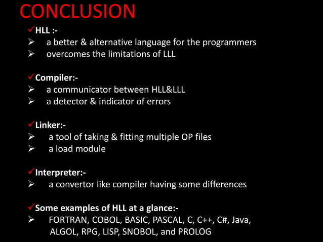 High Level Language (HLL) | PPTX | Programming Languages | Computing