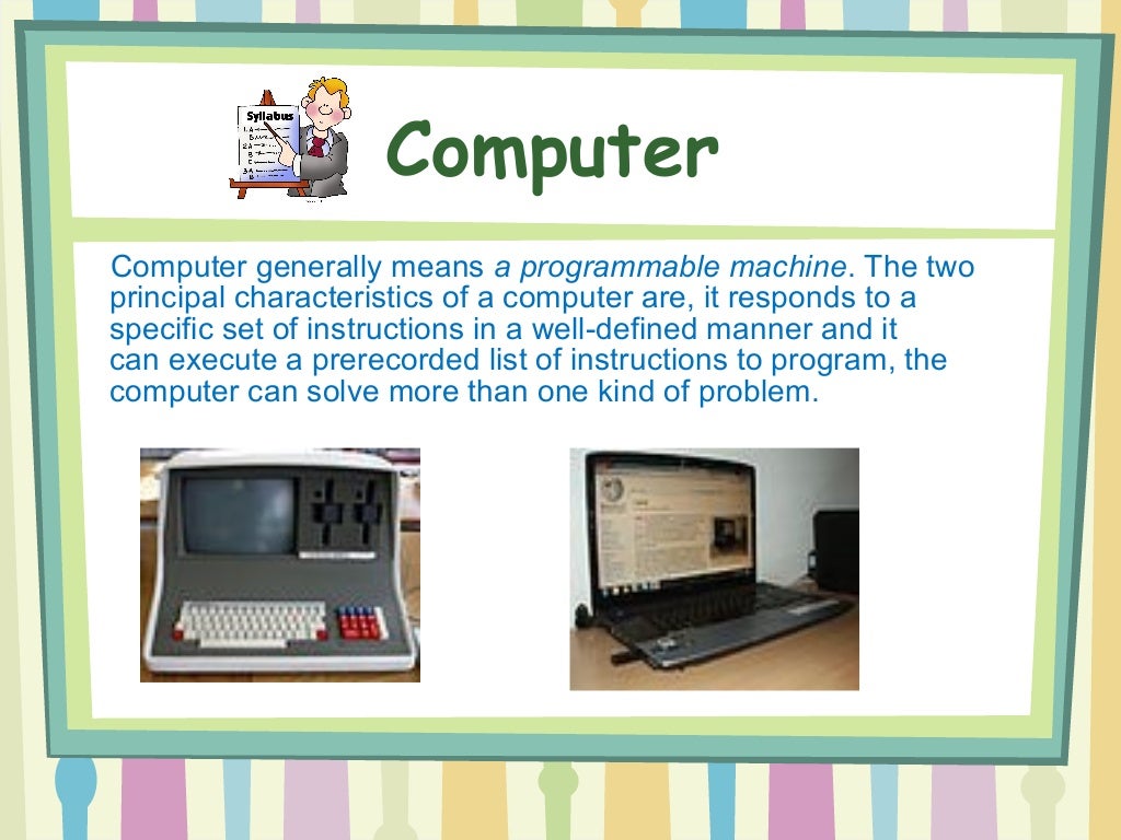 Computer presentation