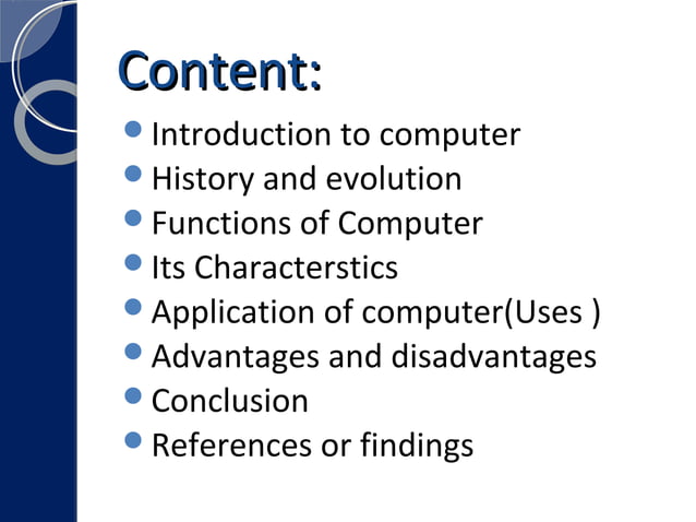 Computer-It's Introduction or Computer System | PPT