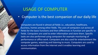 Computer presentation | PPTX