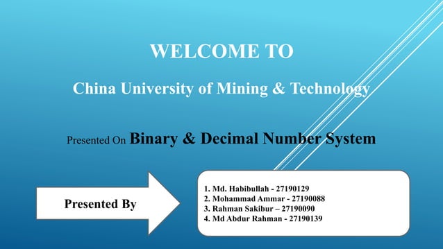 Binary & Decimal Number System | PPT