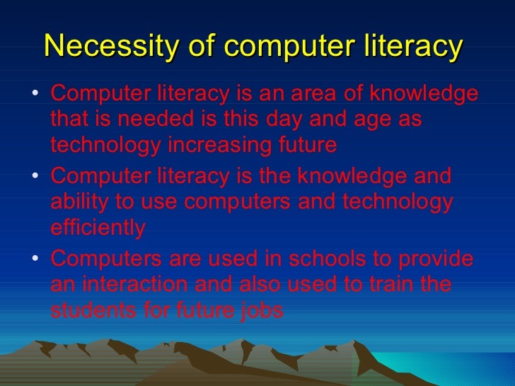 Computer literacy by student of uol from first semester
